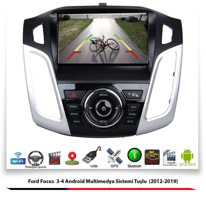 Ford Focus 3-4 Android Multimedya Sistemi Tuşlu (2012-2019) 2 GB Ram 32 GB Hafıza 8 Çekirdek Navigatör