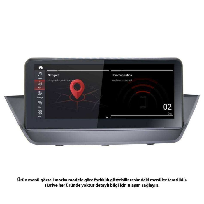 BMW E84 X1 Anroid NBT 4 Ram 64 Hafıza Qualcomm İşlemci 8 Çekirdek CarPlay 10.25 İnç 2010-2015