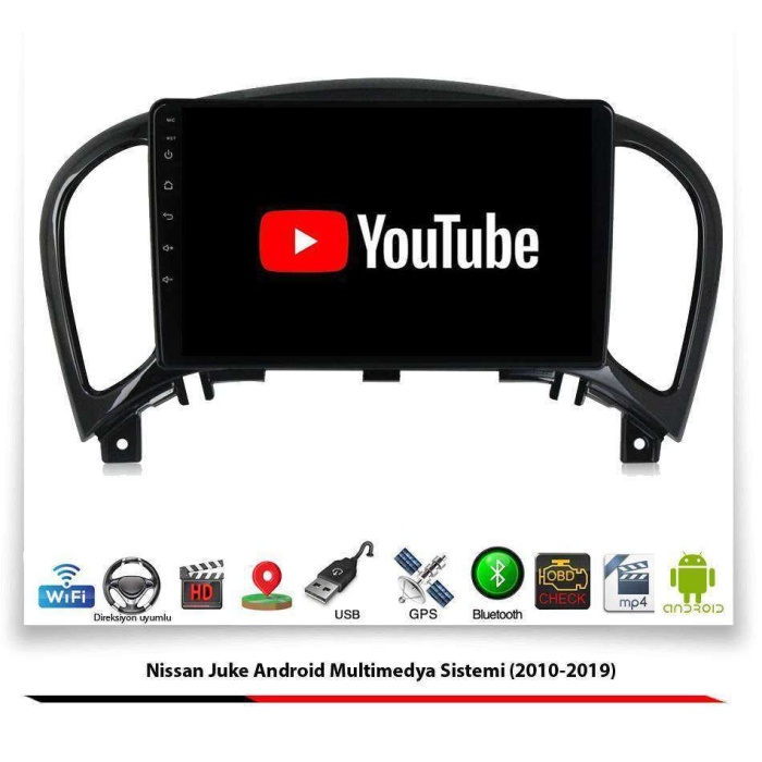 Nissan Juke Android Multimedya Sistemi (2010-2019) 2 GB Ram 16 GB Hafıza 4 Çekirdek Navibox