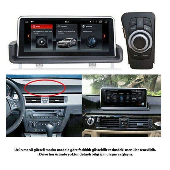 BMW E93 3 Serisi Anroid Orijinal NBT Sistem 4 Ram 32 Hafıza PX6 İşlemci 8 Çekirdek 10.25 İnç 2005-2009