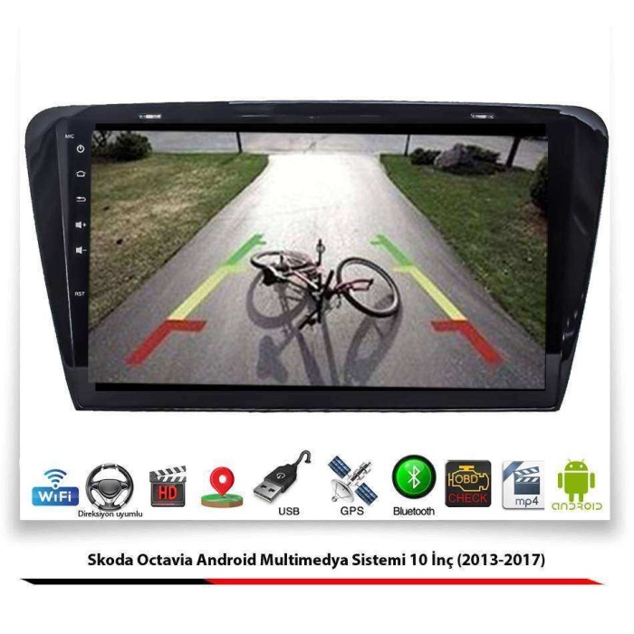 Skoda Octavia Android Multimedya Sistemi 10 İnç (2008-2012) 2 GB Ram 16 GB Hafıza 8 Çekirdek İphone CarPlay Android Auto 11 Navigatör