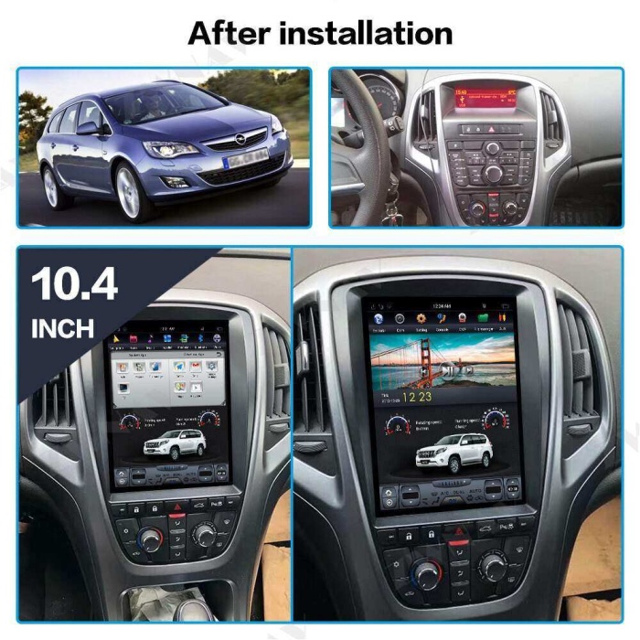 Opel Astra J Tesla Android Multimedya Sistemi (2010-2019) 4 GB Ram 64 GB Hafıza 8 Çekirdek Navigatör