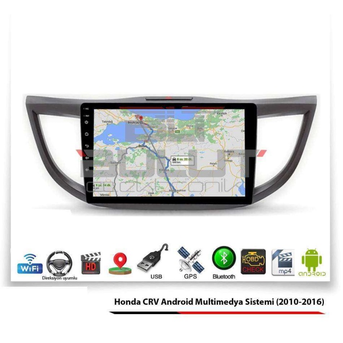 Honda CRV Android Multimedya Sistemi (2010-2016) 2 GB Ram 32 GB Hafıza 8 Çekirdek Navigatör