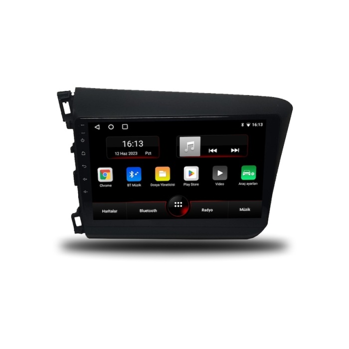 Honda Civic FB7 Android Multimedya Sistemi (2012-2015) 2 GB Ram 32 GB Hafıza 8 Çekirdek İphone CarPlay Android Auto  Navigatör Premium Series