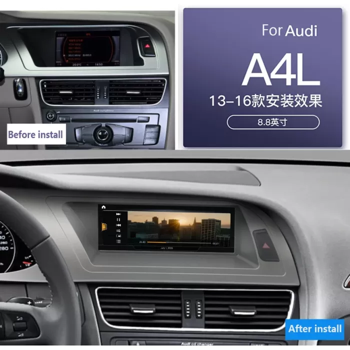 Audi A4 B8 Kasa Android Multimedya Sistemi (2009-2016) 6 GB Ram 64 GB Hafıza 8 Çekirdek Snapdragon Qualcomm işlemci Navigatör Premium Series