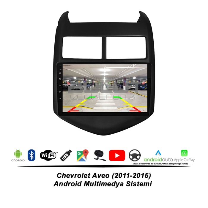 Chevrolet Aveo Android Multimedya Sistemi (2011-2015) 2 GB Ram 32 GB Hafıza 8 Çekirdek İphone CarPlay Android Auto Avgo