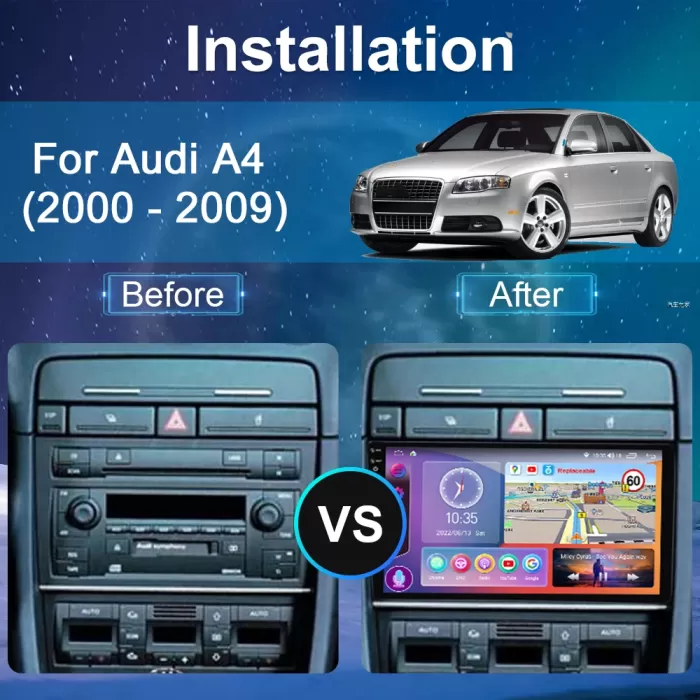 Audi A4 Multimedya (2000-2009) 4 GB RAM 32 GB Hafıza 4 Çekirdek Navigold