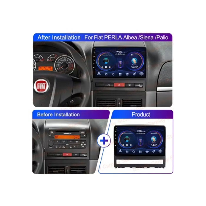 Fiat Albea Multimedya (2005-2012) 4 GB RAM 32 GB Hafıza 4 Çekirdek Navigold