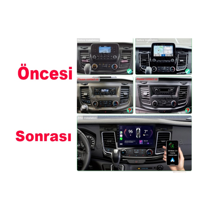 Ford Transit Multimedya (2019-2024) 2 GB RAM, 32 GB Hafıza, 4 Çekirdek, Soundway