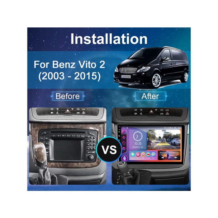 Mercedes Vito Viano W639 Multimedya (2003-2015) 2 GB RAM 32 GB Hafıza 4 Çekirdek Nakamichi