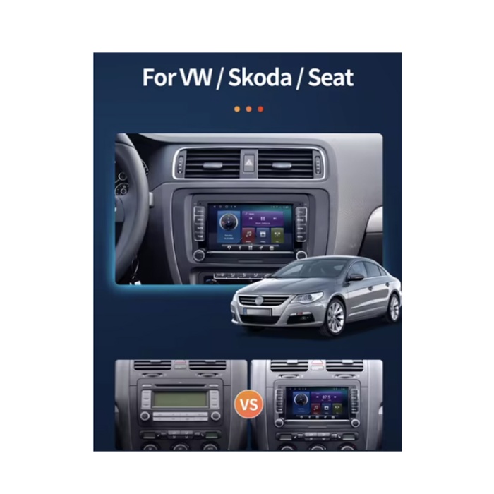 Skoda Grubu 7 İnç Android Multimedya Sistemi 4 GB RAM 64 GB Hafıza 8 Çekirdek Navigatör Premium Series