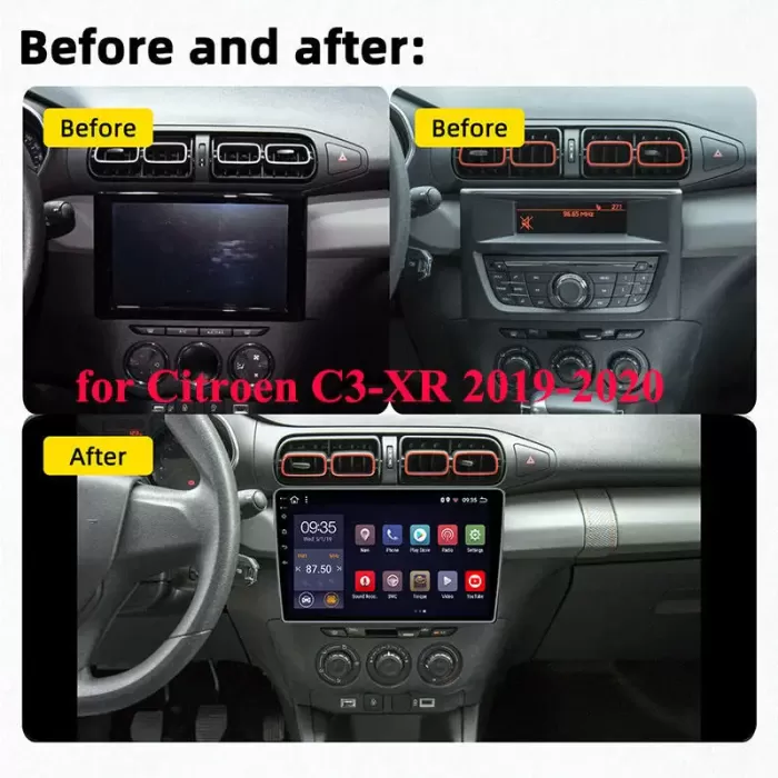 Citroen C3 XR Android Multimedya Sistemi (2019-2022) 2 GB Ram 32 GB Hafıza 8 Çekirdek İphone CarPlay Android Auto Avgo