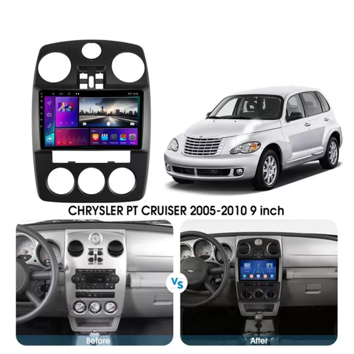 Chrysler PT Cruıser Sebring Android Multimedya Sistemi (2007-2009) 2 GB Ram 32 GB Hafıza 4 Çekirdek İphone CarPlay Android Auto Nakamichi