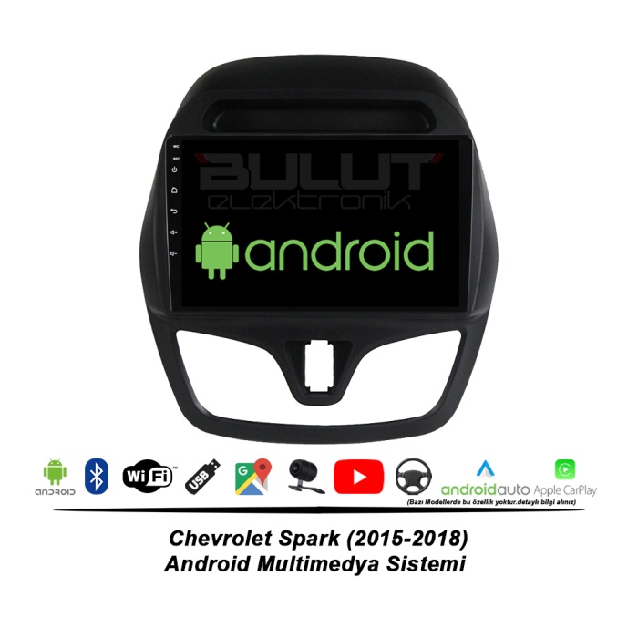 Chevrolet Spark Android Multimedya Sistemi (2015-2018) 2 GB Ram 32 GB Hafıza 4 Çekirdek İphone CarPlay Android Auto Navigold