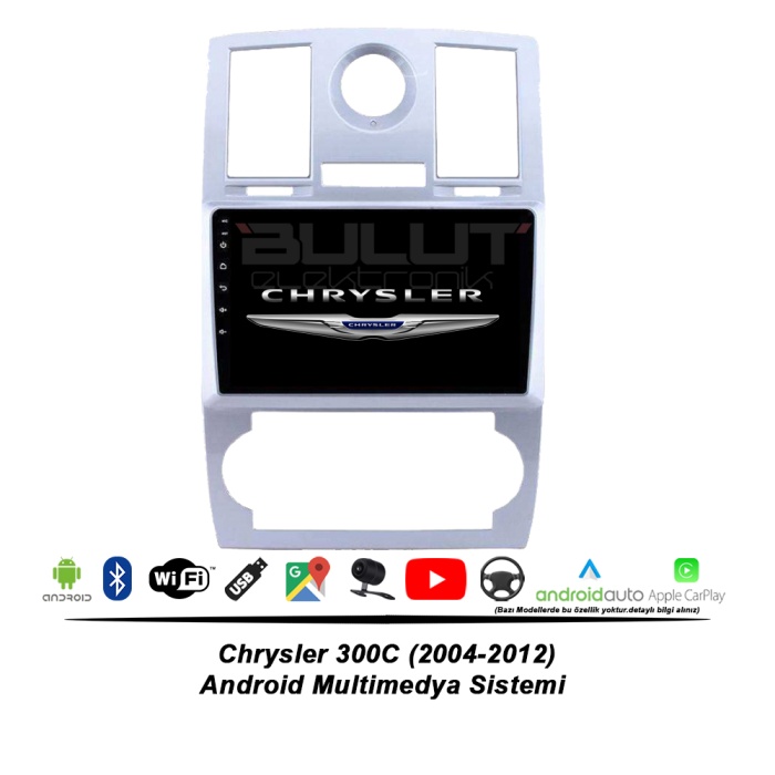 Chrysler 300C Android Multimedya Sistemi (2004-2012) 2 GB Ram 32 GB Hafıza 8 Çekirdek İphone CarPlay Android Auto Avgo