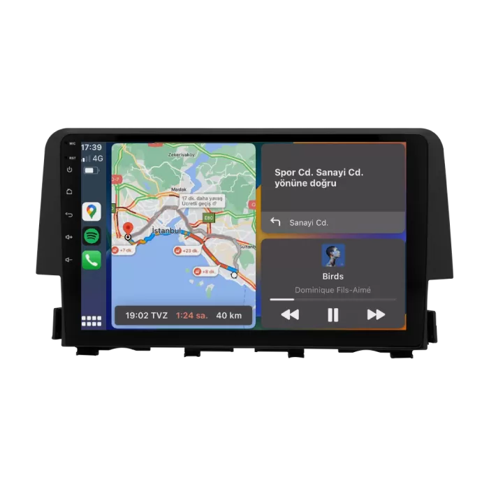 Honda Civic FC5 Android Multimedya Sistemi (2016-2021) 4 GB Ram 64 GB Hafıza 8 Çekirdek İphone CarPlay Android Auto Navigatör Premium Series