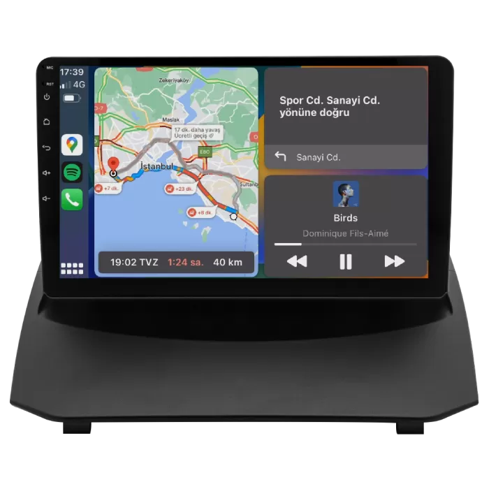 Ford Fiesta Android Multimedya Sistemi (2009-2012) 4 GB Ram 64 GB Hafıza 8 Çekirdek İphone CarPlay Android Auto Cadence Soundstream Pyle