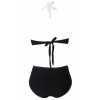 Angelsin Kaplı Siyah Beyaz Şık Tasarımlı Bikini - Ms418981