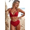 Angelsin Kırmızı Yuksek Bel Bikini Takım-ms4205