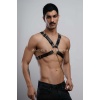 Zincir Detaylı Deri Erkek Göğüs Harness, Partywear, Clubwear - Brfm95