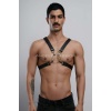 Halka Detaylı X Göğüs Erkek Harness, Gömlek Kemeri, T-shirt Kemeri, Clubwear - Brfm178