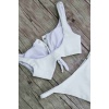 Angelsin Beyaz Çıtçıtlı Bikini Üstü Beyaz - Ms42109-beyaz