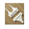 Angelsin Şık Bikini Altı Beyaz Ms41609