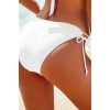 Angelsin Özel Tasarım Bağlamalı Bikini Altı Beyaz Ms4193