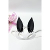 Beyaz/siyah Tavşan Kulaklı Deri Maske 800485