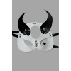 Siyah/beyaz Şeytan Kulak Deri Sexi Maske 800467