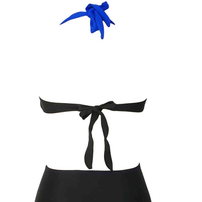 Angelsin Mavi Siyah Bikini Üstü Ms418987
