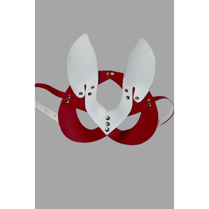 Kırmızı/beyaz Tavşan Kulaklı Maske 800469