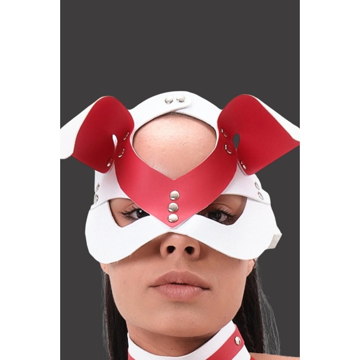 Beyaz/kırmızı Tavşan Kulaklı Sexi Maske 800426
