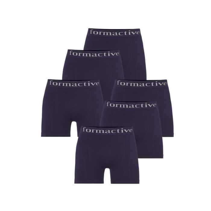 Dikişsiz Microfiber Likralı Erkek İç Çamaşırı Boxer Lacivert 6 Adet