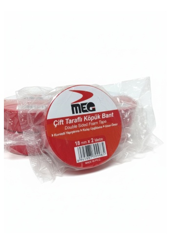 MEG ÇİFT TARAFLI KÖPÜK 5 ADET 18MMX2 METRE