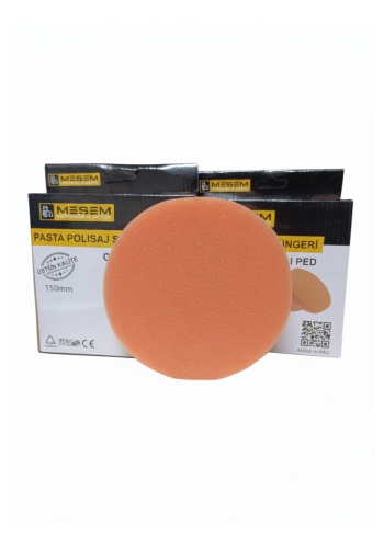 MEŞE-M PASTA CİLA POLİSAJ SÜNGERİ 5 ADET YUMURTA PED 14 BAĞLANTILI 150MM CIRTLI PED