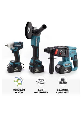 Üçlü Set 2B1Ş (Ş.Spral+S.Sıkma+Ş.Hilti)