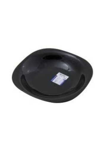 6lı Carıne Temperli Siyah Pasta Tabağı 19 cm.