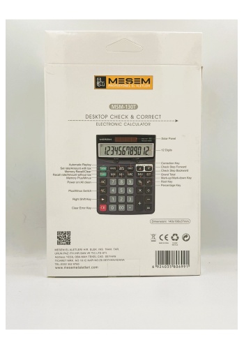 MESEM PROFESYONEL Elektronik Masa Üstü Hesap Makinesi msm-130t