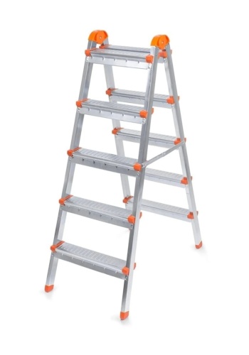 Perilla Çift Çıkışlı 5 5 Basamaklı Metal Merdiven