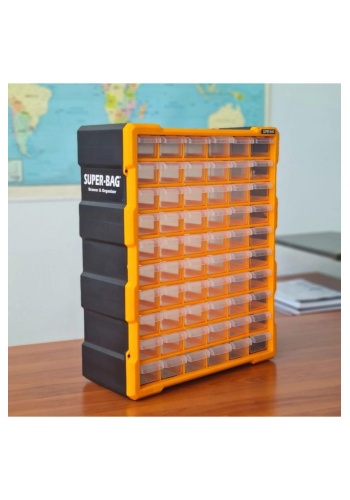 Monoblok Çekmece Seti 60lı Mega Büyük Mono Blok Hobby Organizer Seti Vida Dübel Kutusu