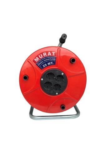 3x1,5 Cca Makaralı Uzatma Kablo Seyyar Priz Fiş & 25 M