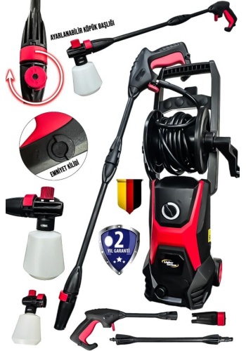 Teknoloji LYK180 Elektrikli Başlık Ayarlı Yüksek Basınçlı 180 Bar/Psi Bahçe Ve Oto Yıkama Makinesi