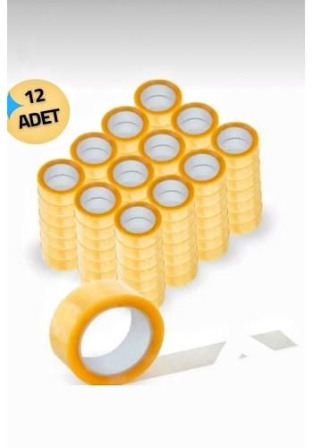 45X100 Akrilik Yüksek Kalite Koli Bandı  ( 12 Adet )