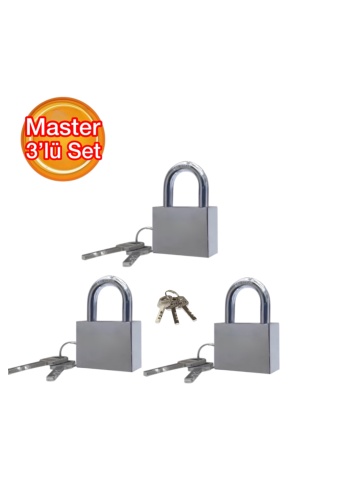 Master Çelik Asma Kilit 55 Mm 3’lü Set