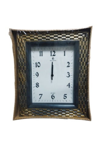 ESKİTME KLASİK ALTIN DUVAR SAATİ 35X30 CM SESSİZ ÇALIŞIR