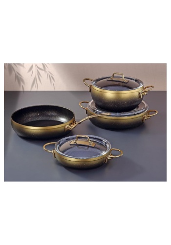 marbelle 7 parça granit tencere seti