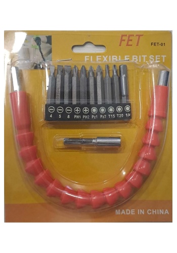 FET ESNEK BITS UÇ SETİ / FLEXİBLE BIT SET 12 PARÇA FET-01