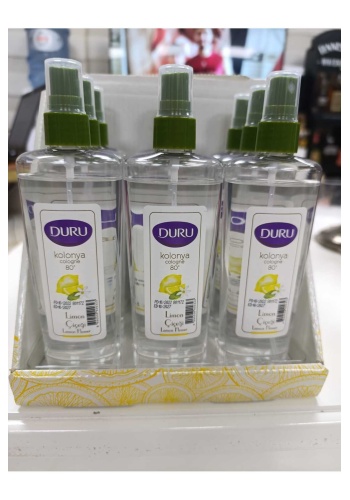DURU LİMON KOLONYASI 80 DERECE 150 ML SPREY 9 ADET