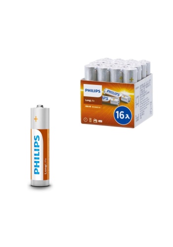 Pil Aaa Ince Alkalin 16lı Paket Phılıps R03l16f/97